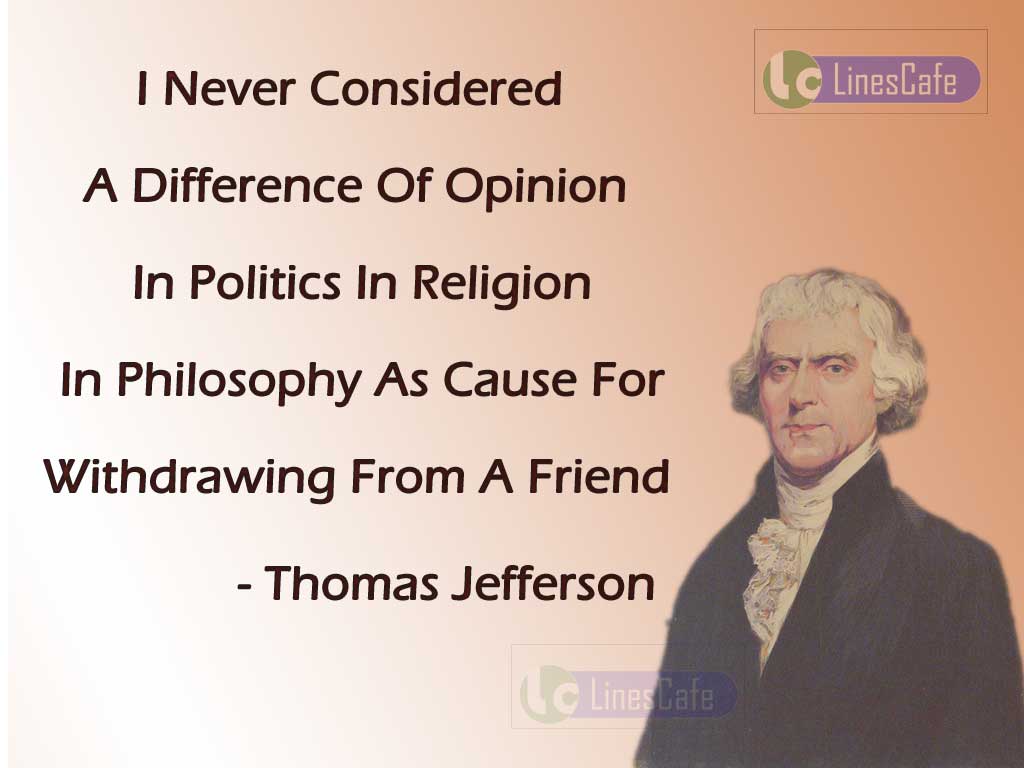Thomas Jefferson's Quotes On Friendship