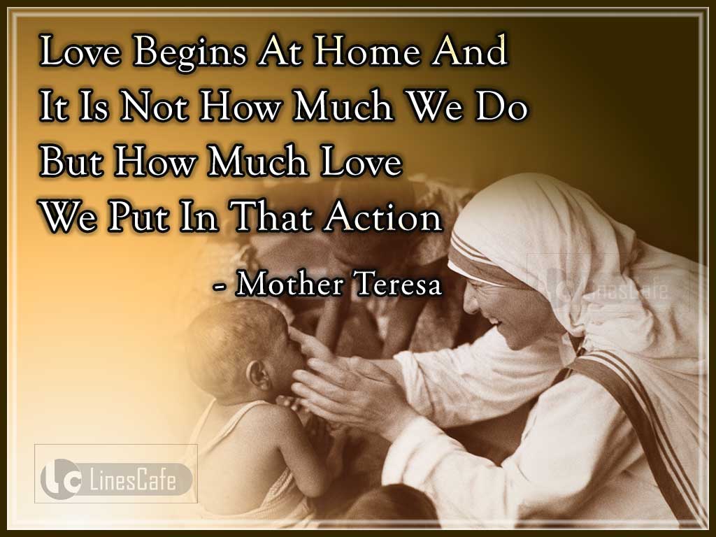 Mother Teresa's Quotes About Love