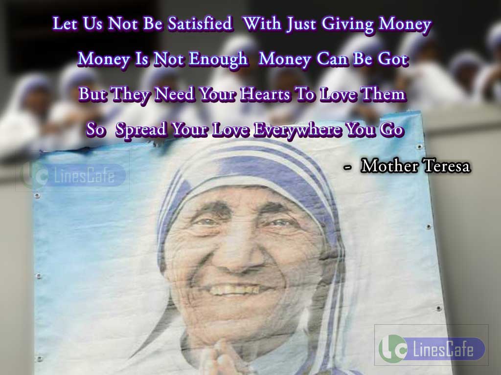 Mother Teresa's Quotes On Spreading Our Love