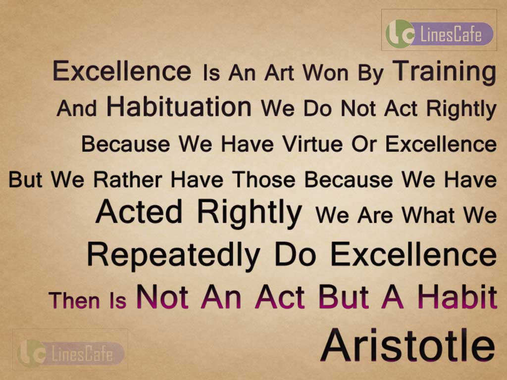 Aristotle's Quotes About Excellence