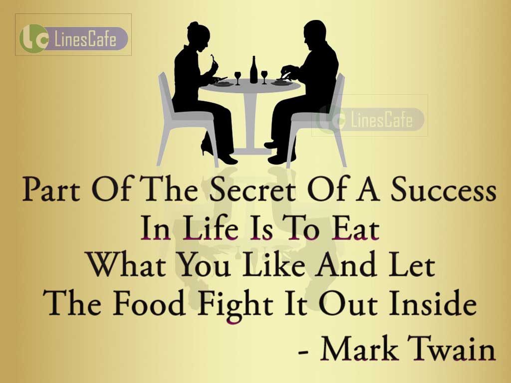 Mark Twain's Quotes About Eating