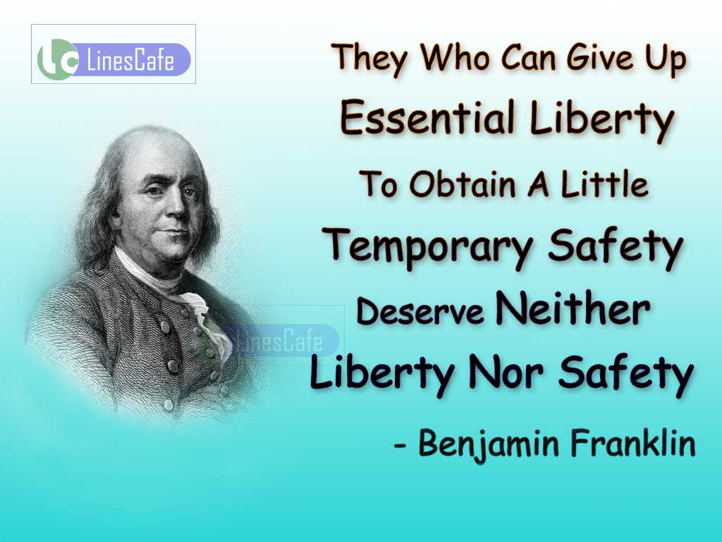 Benjamin Franklin's Quotes On Liberty