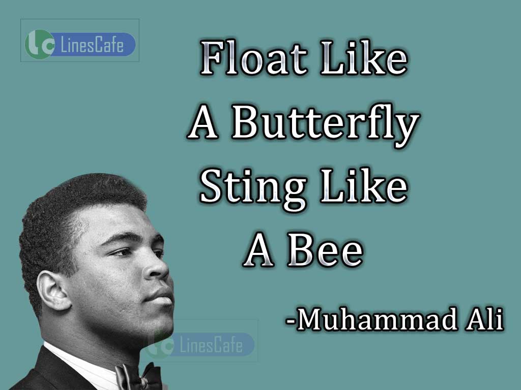 Muhammad Ali's Inspirational Quotes Of Butterfly And Bee