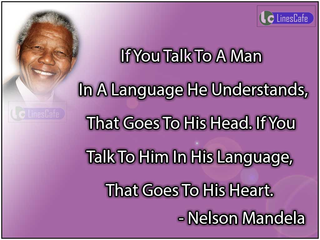 Nelson Mandela's Quotes On Language