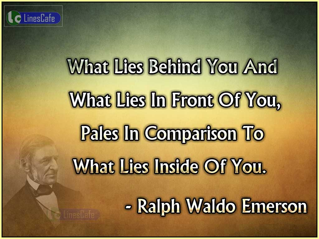 Ralph Waldo Emerson's Quotes Describe Yourself