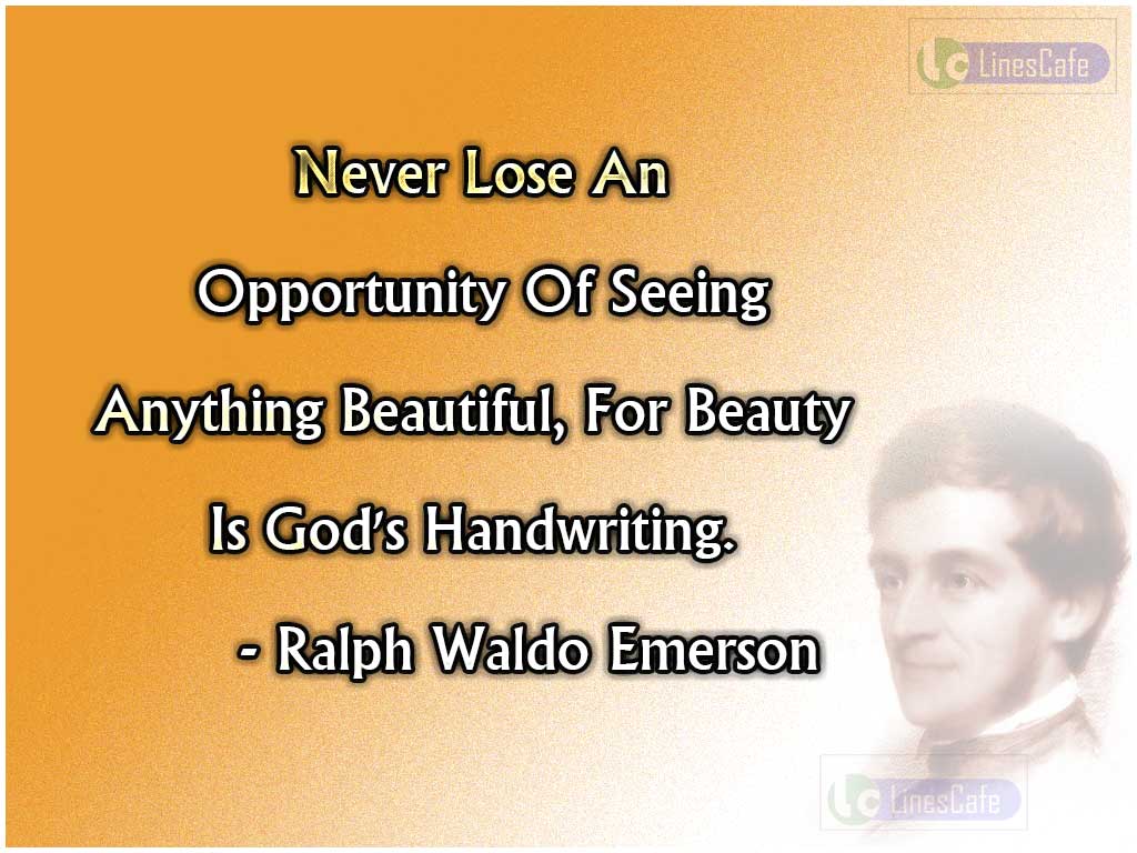 Ralph Waldo Emerson's Quotes About Beauty