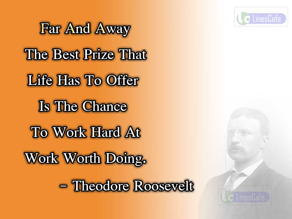 Theodore Roosevelt's Quotes About Hardworking
