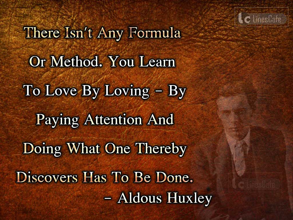 Aldous Huxley's Quotes On Love 