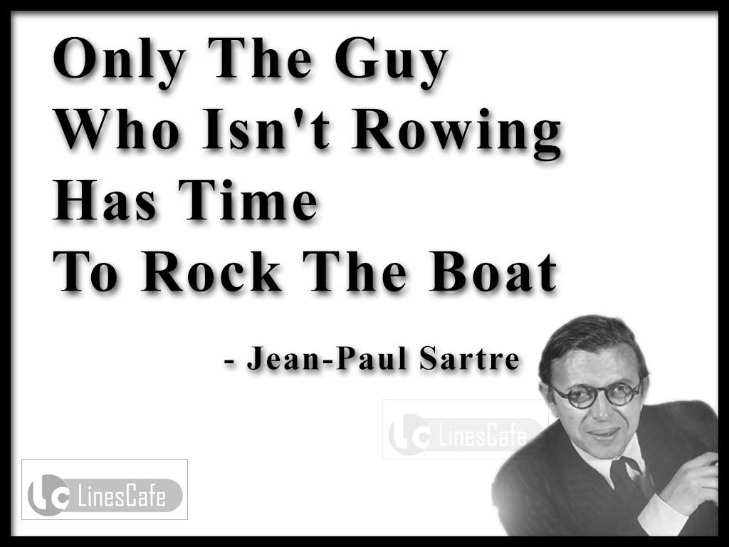 Jean-Paul Sartre's Quotes About Boating