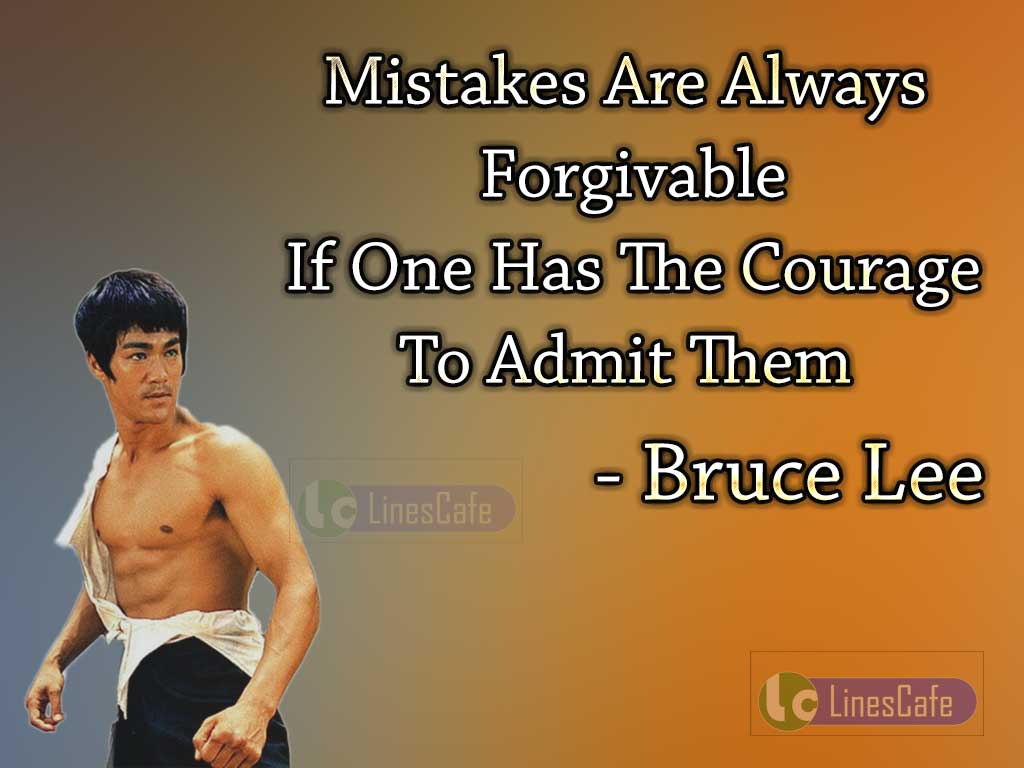 Bruce Lee's Quotes On Mistakes