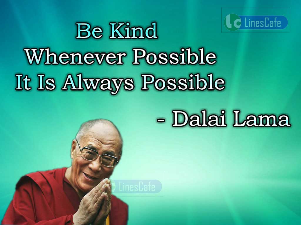 Dalai Lama's Quotes On Kindness