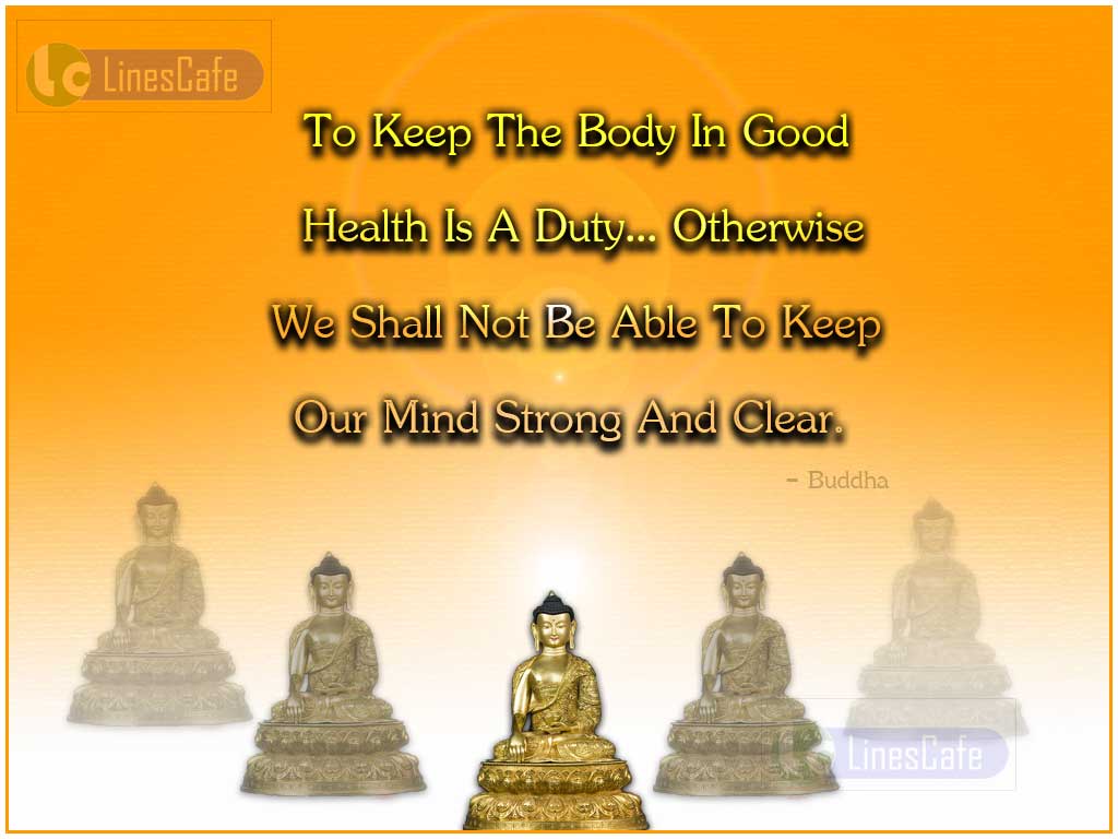 Buddha's Quotes On Importance Of Health