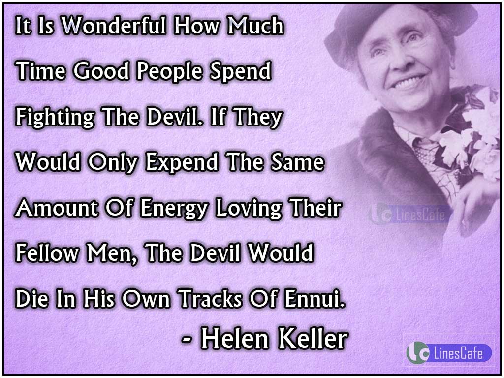 Helen Keller's Quotes On Love Among People