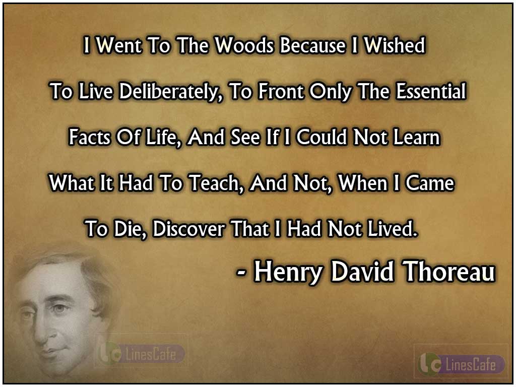Henry David Thoreau Quotes On Facts Of Life