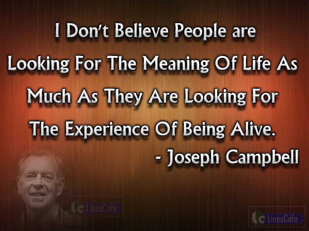 Joseph Campbell's Quotes On Experience