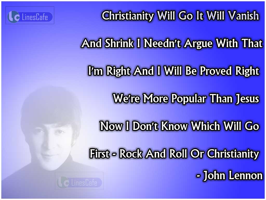 John Lennon's Quotes About Christianity