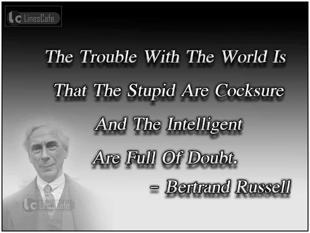 Bertrand Russell's Quotes On People In World