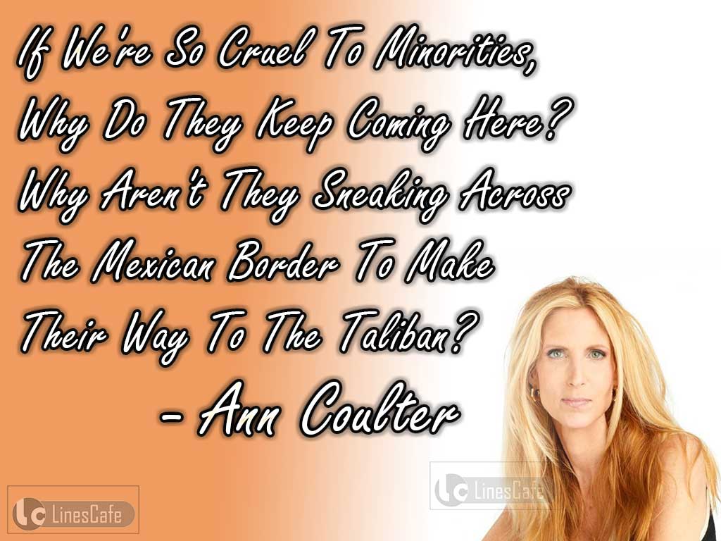Ann Coulter's Quotes About Minorities