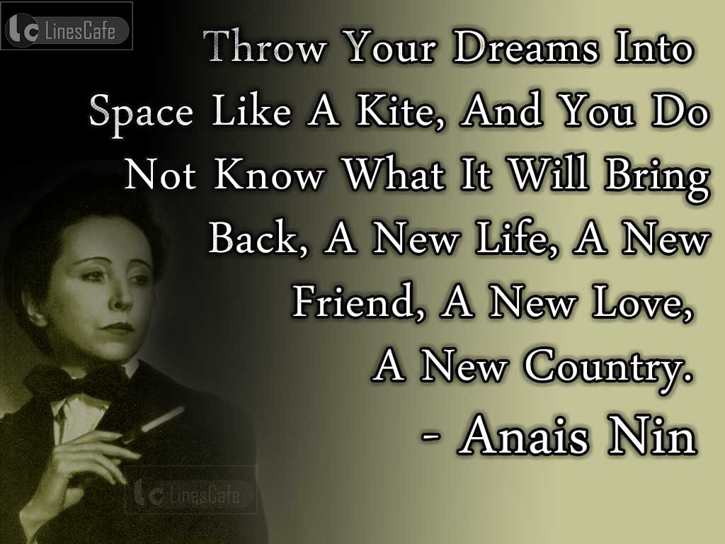 Anais Nin's Quotes About Dreams
