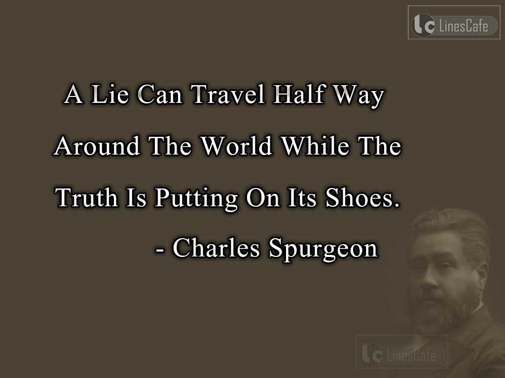 Charles Spurgeon's Quotes About Lie And Truth
