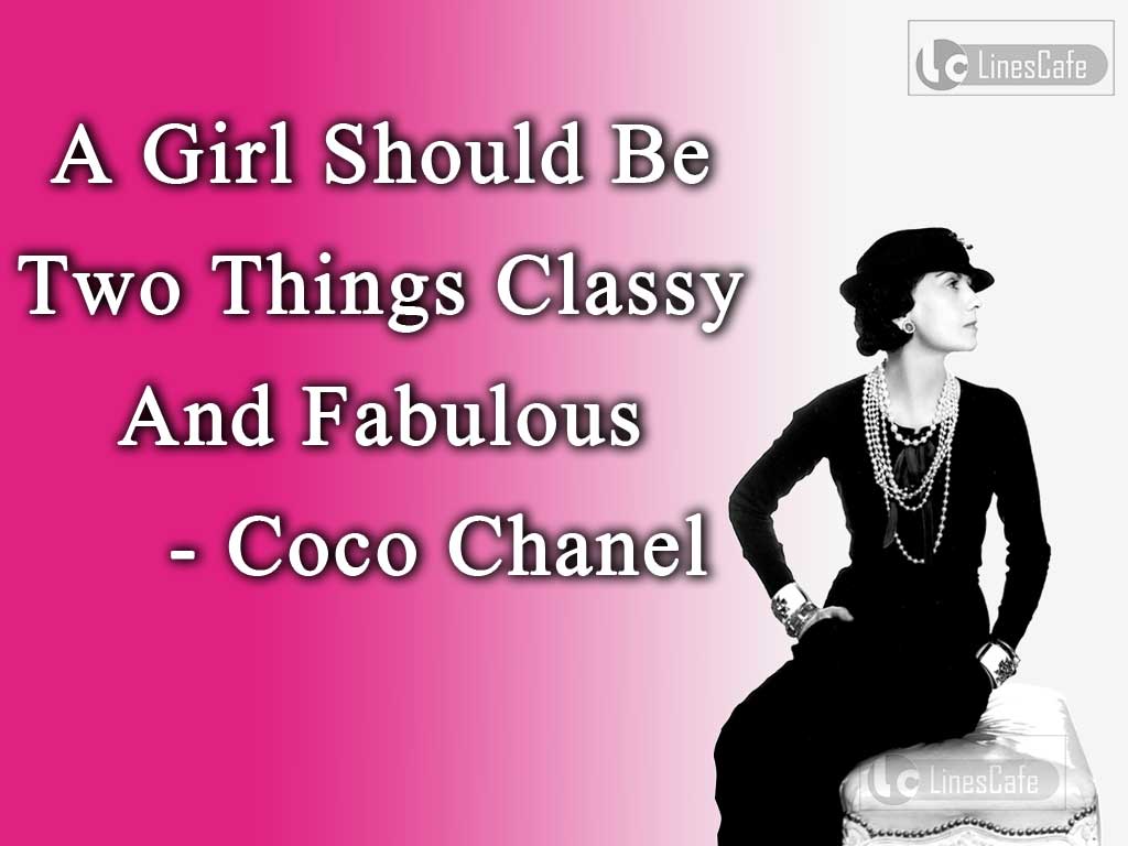 Coco Chanel's Quotes On Girls