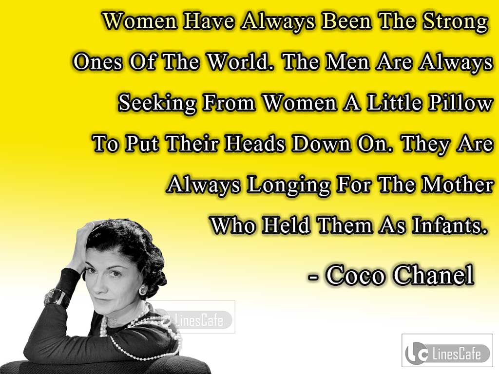 Coco Chanel's Quotes On Men And Women 