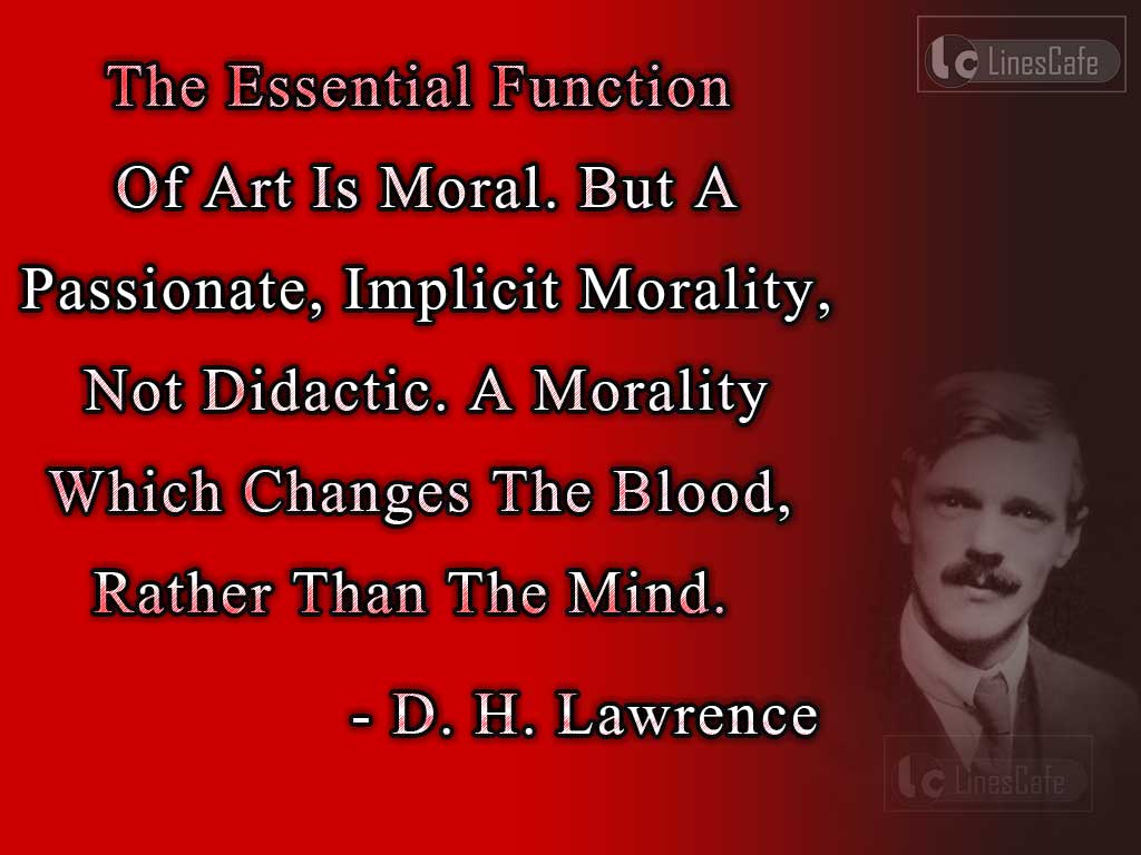 D. H. Lawrence's Quotes On Morality