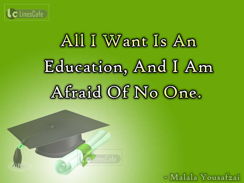Quotes Describe Power Of Education By Malala Yousafzai