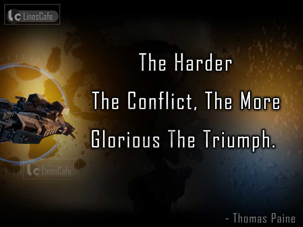 Motivational Quotes On Hard Work For Victory By Thomas Paine