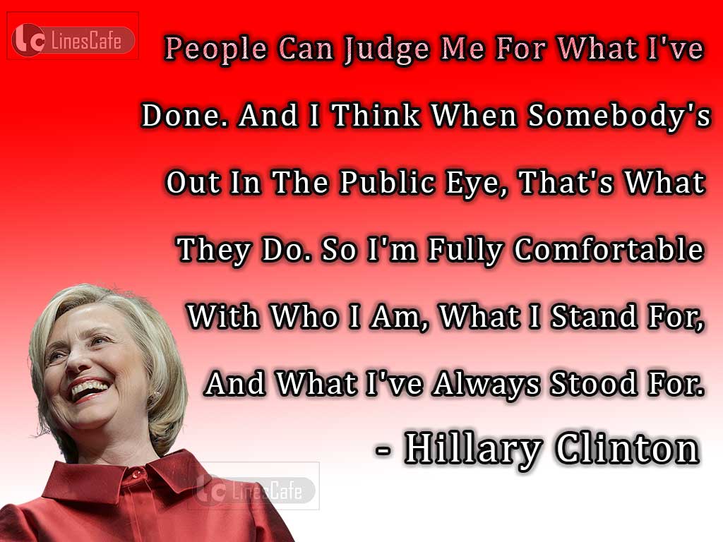 Hillary Clinton's Quotes On Herself