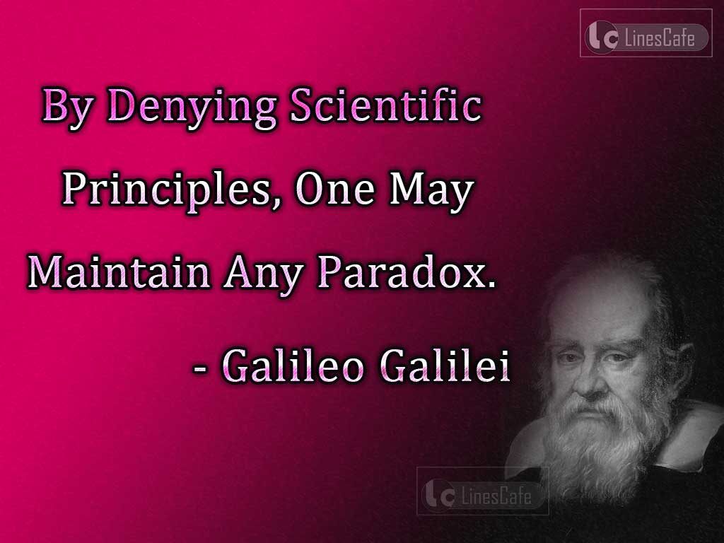 Galileo Galilei's Quotes On Paradox