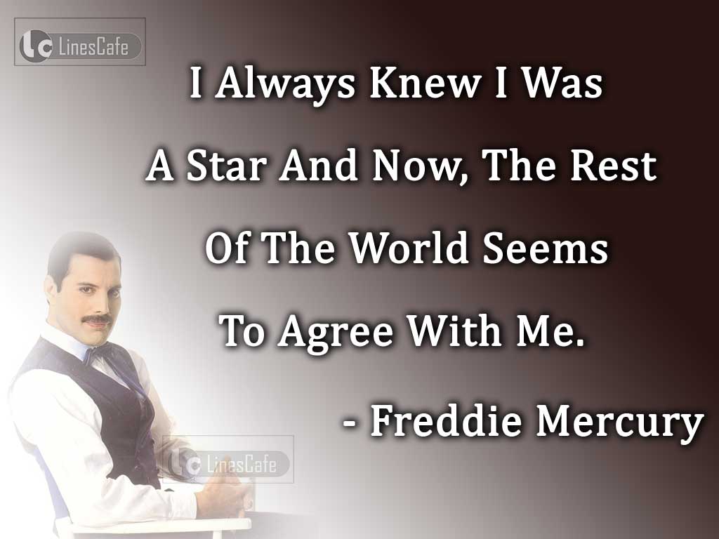 Freddie Mercury's Quotes About His Popularity