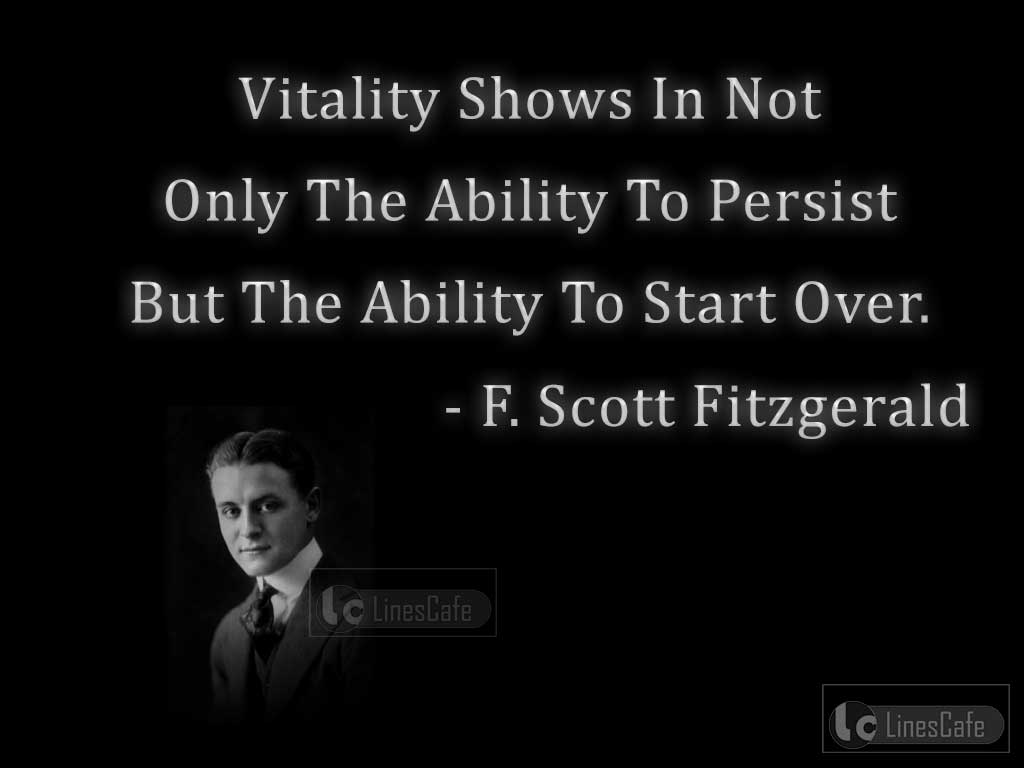 F. Scott Fitzgerald's Quotes About Vitality