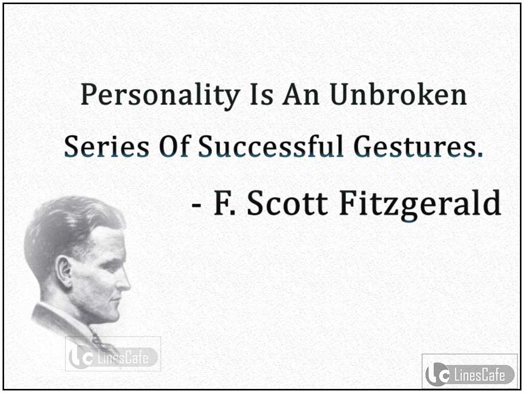 F. Scott Fitzgerald's Quotes Describe Personality