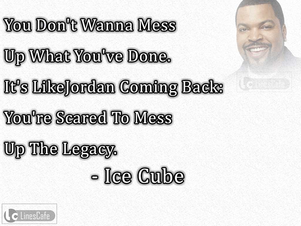 Ice Cube's Quotes On Mess Up