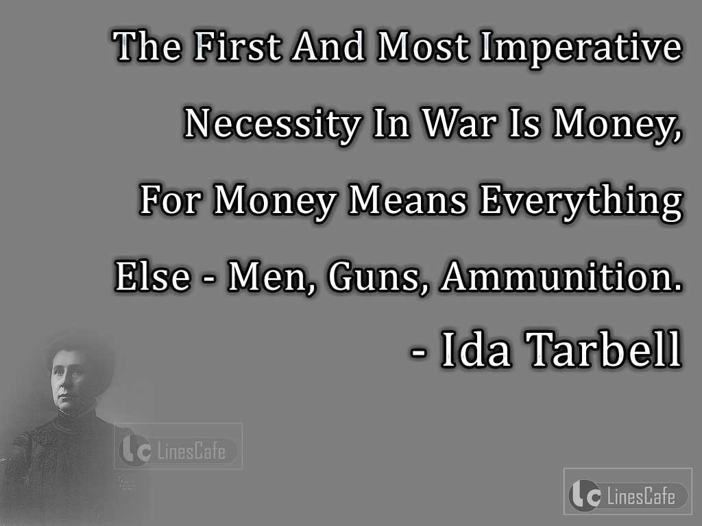 Ida Tarbell's Quotes Explain About War