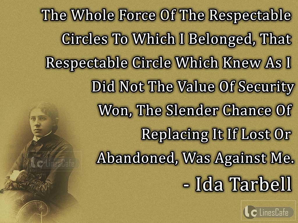Ida Tarbell's Quotes On Responsibility