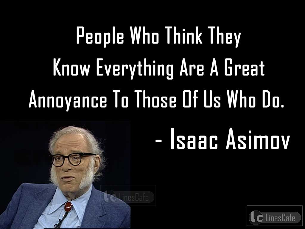 Isaac Asimov's Quotes About Vanity People