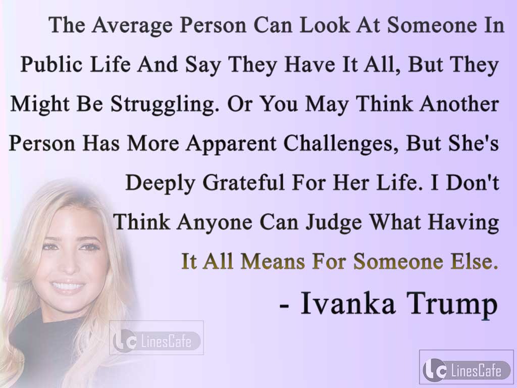 Ivanka Trump's Quotes On Public Life